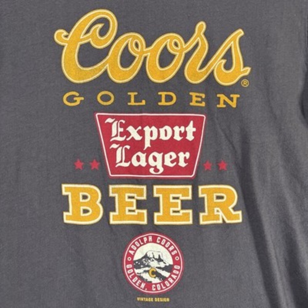 Coors Golden Beer Vintage Design Short Sleeve T-Shirt Size M